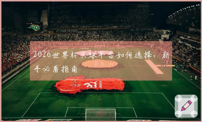 2026世界杯买球平台如何选择，新手必看指南